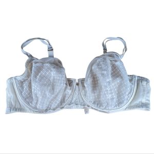 Cacique Cream Lace Unlined Underwire Bra - Size 46C